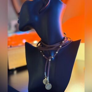 Boho Brown Wrap Around Necklace🌙🌻